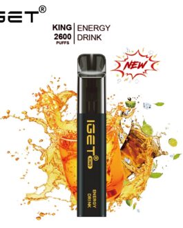 IGET KING ENERGY DRINK ICE – 2600 PUFFS