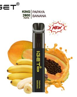 IGET KING PAPAYA BANANA ICE – 2600 PUFFS