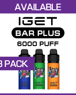 IGET BAR PLUS KIT – 6000 PUFFS – 3 PACK