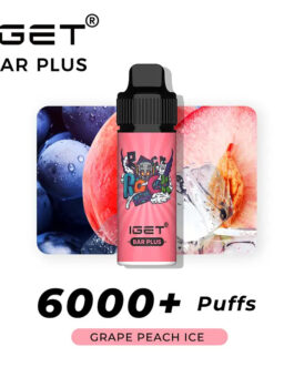 IGET BAR PLUS GRAPE PEACH ICE – 6000 PUFFS