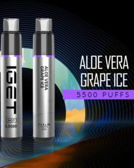 IGET HOT ALOE VERA GRAPE ICE – 5500 PUFFS