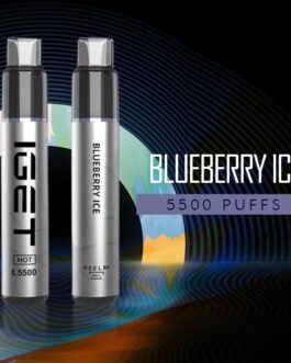 IGET HOT BLUEBERRY ICE – 5500 PUFFS