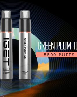 IGET HOT GREEN PLUM ICE – 5500 PUFFS