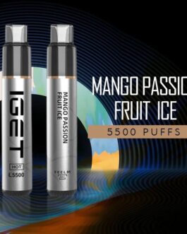 IGET HOT MANGO PASSION FRUIT ICE – 5500 PUFFS