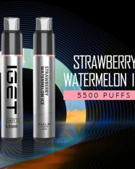 IGET HOT STRAWBERRY WATERMELON ICE – 5500 PUFFS