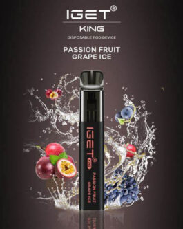 IGET KING PASSION FRUIT GRAPE ICE – 2600 PUFFS