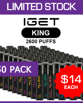 IGET KING – 2600 PUFFS – 50 PACK